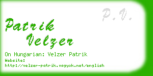 patrik velzer business card